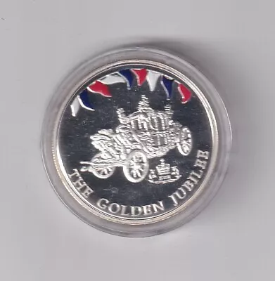 Falkland Islands 50 Pence 2002 Silver .925 The Golden Jubilee • £19.99