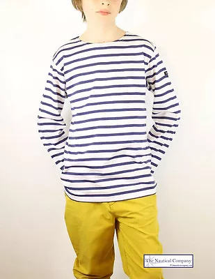 BNWT French Striped Breton Top For Boys & Girls White/Navy Blue Long Sleeves • £23