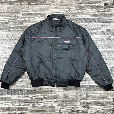 BF Goodrich Mens Sz XL Black Bomber Racing Jacket USA Made VINTAGE • $25