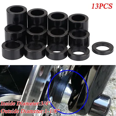 13pcs Wheel Axle Spacers Kit ID 3/4  OD 1-1/8  For Dyna Sportster FXST Road King • $21.98
