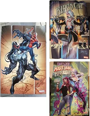 3x J SCOTT CAMPBELL Poster Lot (24x36) - Venom Black Cat & Mary Jane • $14.99