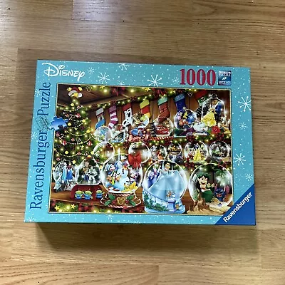 Disney Ravensburger 1000 Piece Jigsaw Puzzle   Christmas Snow Globes COMPLETE • $12.99