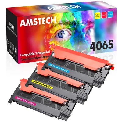 3x Toner Cartridge Fits For Samsung CLT-406S Xpress C460W CLP-360 366W CLX-3300 • £27.99