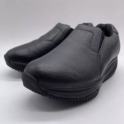 Skechers Shape Ups Women Size 5.5 Black Slip On Slip Resistant Work Shoes • $39.95