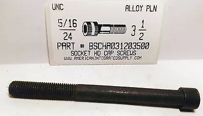 5/16-24x3-1/2 Hex Socket Head Cap Screws Alloy Steel Black (2) • $10.05