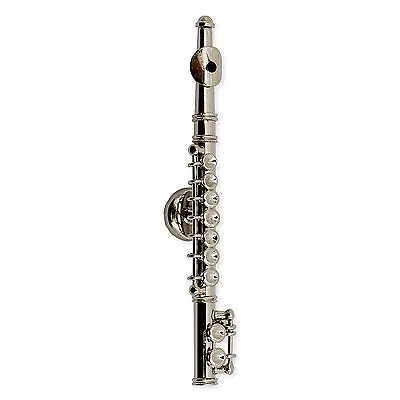 Miniature SILVER FLUTE MAGNET Musical Instrument 3  Long Superb Detail • $14.99