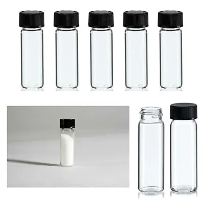 $40.86 • Buy 100 Mini Clear Glass Vial Bottles Cap 2 3/16 Tall 6 ML Gold Panning Prospecting