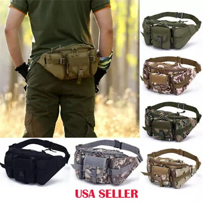 Tactical Fanny Pack Bumbag Waist Bag Military Hip Belt Outdoor Hiking Fishing • $9.99