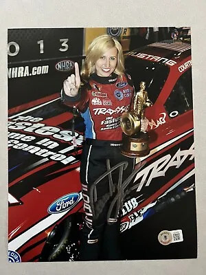 Courtney Force Autographed Signed 8x10 Photo Beckett BAS COA Sexy Hot NHRA Model • $45