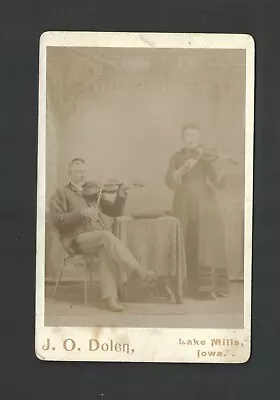 Cabinet Photo Of Two Violinists • $10.95