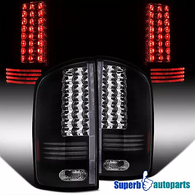 Fits 2002-2006 Dodge Ram 1500 2500 3500 LED Tail Lights Brake Lamp Black • $91.98