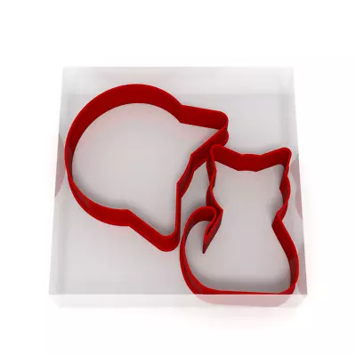 £4.99 • Buy Cat Face And Cat Fondant Cutters Set Of 4 For Icing Cookie Or Cake Christmas
