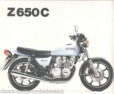 Kawasaki Z650c Z650c1 Kz650c Kz650c1 Restoration Decal Set 1978 • £66.99