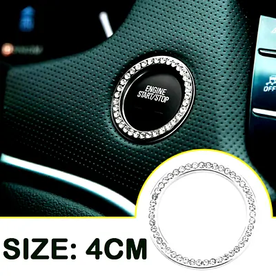 Fit Lexus Bling Decorative Accessories Button Start Switch Silver Diamond Ring • £4.95