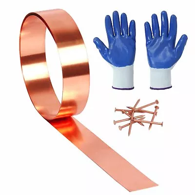 Copper Flashing 99.95% Pure - 16 Oz 24 Gauge 0.5mm Thickness - 10 Feet Length... • $44.33