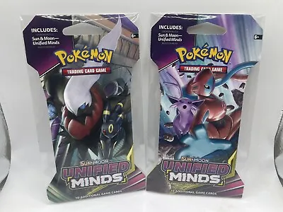 Unified Minds Sleeved Booster Pack Pokemon Sun And Moon - SEALED NEW • $39