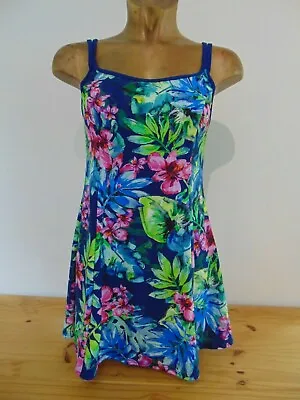 Magisculpt Flatter Me Floral Multi  Swimsuit Dress UK 12 New With Tags • £7