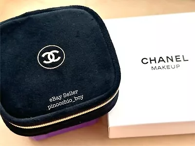 Chanel Beauty Mini 3.5” Black Makeup Pouch Bag Cosmetic Case • $58