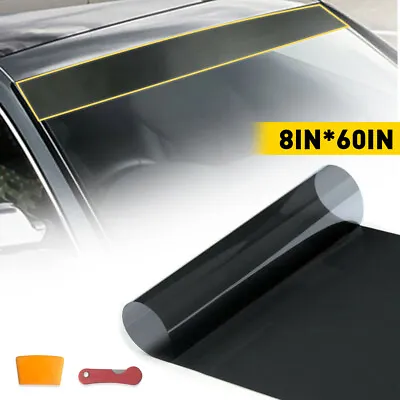 Car Window Sun Visor Strip Film Tint Front Windshield UV Shade DIY Decal Banner • $9.99