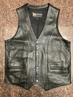 $40 • Buy XElement Motorcycle Vest Large Black Exc Condition, Side Perforations
