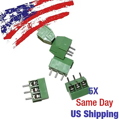 $5.80 • Buy Three 3 Pin Screw Terminal Block Connector 3.5mm Pitch Straight PCB 5PCS US SHIP