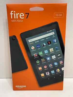 AMAZON FIRE 7 BLACK Tablet W/ ALEXA 9th Gen 16 GB Front & Rear CAMERA Quad Core • $37.80