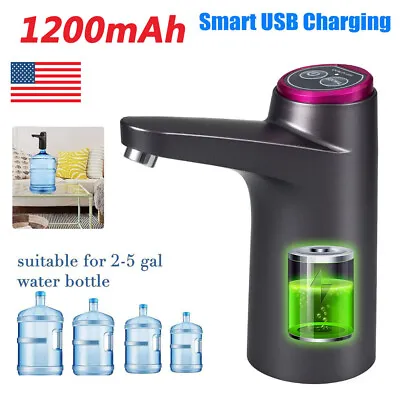 Automatic USB Water Bottle Switch Pump Universal Electric Jug Dispenser 5 Gallon • $10.99