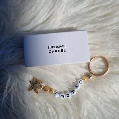Chanel SUBLIMAGE Flower Beads Gold Keyring Key Chain Phone Keys New In Box • $55