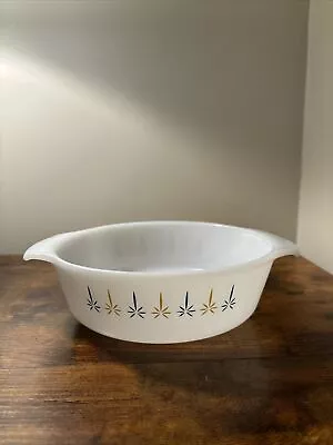 Vintage Anchor Hocking Fire King 1-Qt 436 Round Retro Candle Glow Casserole Dish • $14
