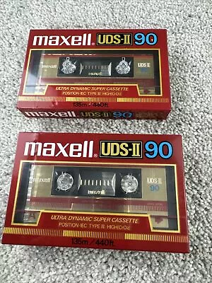 NEW MAXELL UDS II 90 Vintage Audio Cassette Blank Tape SEALED Type II High CrO2 • $29.95
