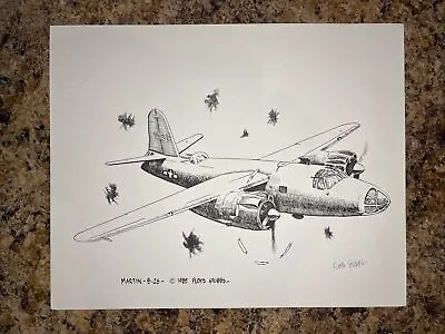 Floyd Stubbs Vintage Print Martin B-26  1985  Plane Airforce Military • $14.95