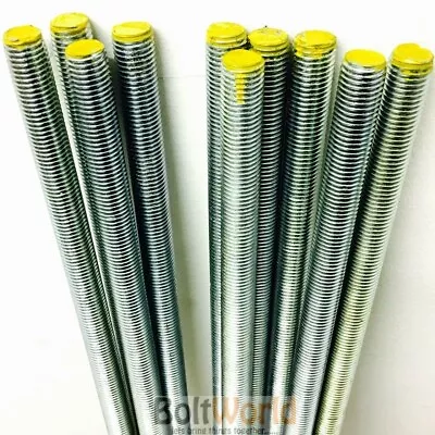 £15.13 • Buy 1m High Tensile Fully Threaded Metric Bar Studding Rod Stud Steel Zinc Grade 8.8