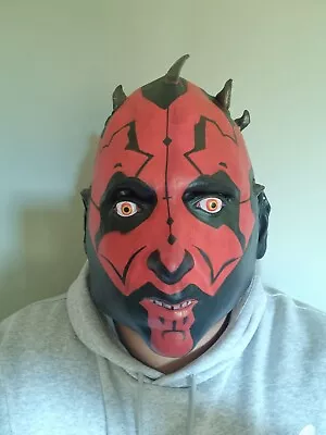 Star Wars Darth Maul Mask Rare Rubber  Halloween Lucasfilm Official Vintage • £25