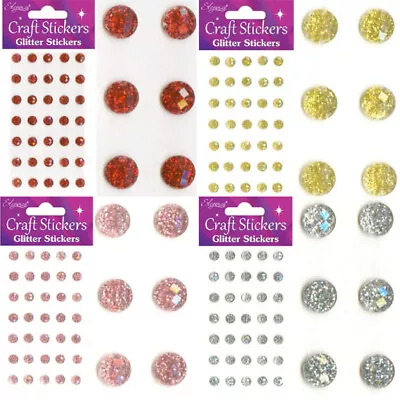 £1.70 • Buy Glitter Stickers Gemstones Self Adhesive Diamante Stick On Gems