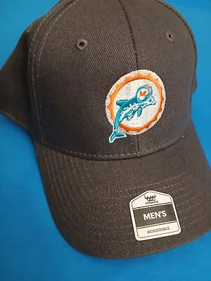 Miami Dolphins Retro Logo 1966 Charcoal Snapback Hat Charcoal • $22