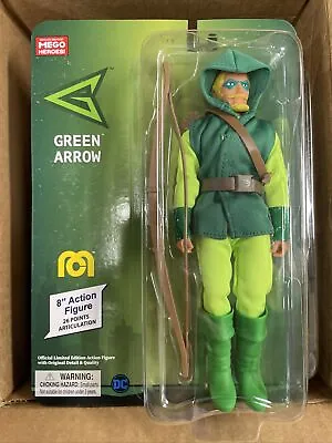 2021 Topps X Mego Green Arrow 8  Action Figure DC Comics New In Box • $18.99