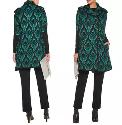 $549.99 • Buy M MISSONI Plush Wool Blend Jacquard Sleeveless Double-breasted Coat Cape S $1700