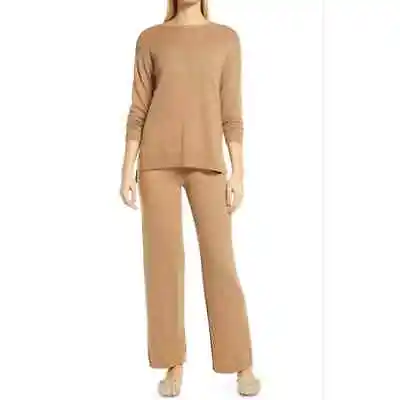 Anne Klein Cotton Blend Sweater PantsSet In Vicuna Size XS #676 • $85