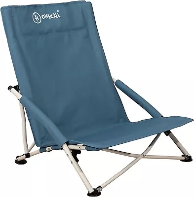 Low Folding Beach/Fishing/Camping Deck Chair Outdoor Garden Lounger • £21.99