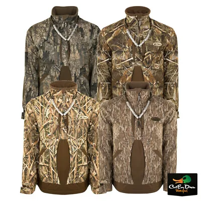 Drake Waterfowl Guardian Flex Fleece Lined Quarter 1/4 Zip Camo Jacket Coat • $199.99