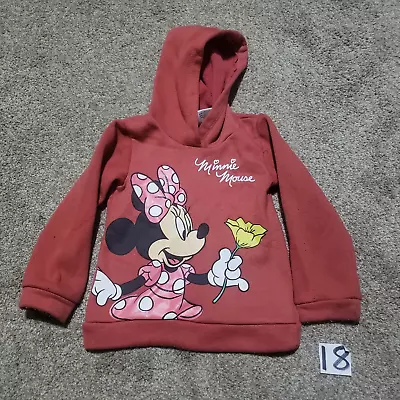 Disney Toddler Minnie Mouse Red Fleece Hoodie Size 3T • $8