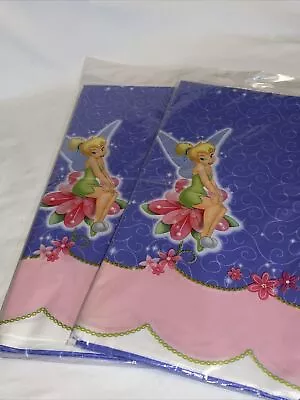 Party Express Disney Tinkerbell Party Table Cover Festive Purple Floral New • £9.55