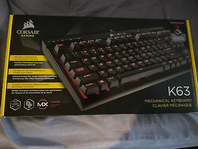 Corsair K63 Cherry Red Mechanical Gaming Keyboard • $80