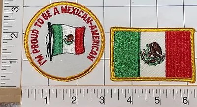 I'm Proud To Be Mexican American Flag Emblem Crest Patch Lot • $10.99