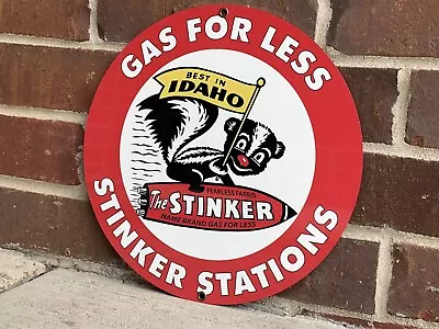 Idaho Gas Station  Gasoline Oil Vintage Style Round Metal  Sign Reproduction • $21