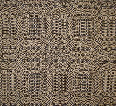 $11.95 • Buy Prim Antique Vtg Style Navy Cotton Abigail Woven COVERLET RUNNER RQ23NSR