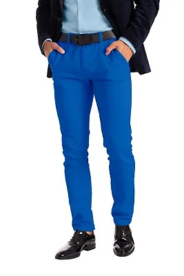 Men's Stretch Dress Pants Slim Fit Skinny Chino Pants • $23.99