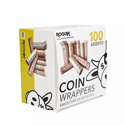 100 Count MOOLAH Assorted Coin Wrappers • $8.49