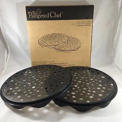 Pampered Chef Black Silicone Microwave  Chip Maker Set Of 2 #1241  • $12.97