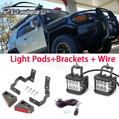 For 07-14 Toyota Fj Cruiser Hood Ditch Side Shooter LED Light Pod Mount Wire Kit • $64.99